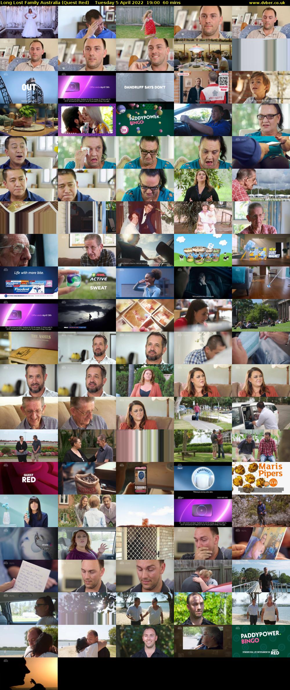 Long Lost Family Australia (Quest Red) Tuesday 5 April 2022 19:00 - 20:00