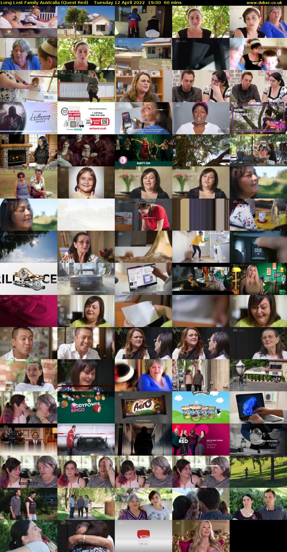 Long Lost Family Australia (Quest Red) Tuesday 12 April 2022 19:00 - 20:00