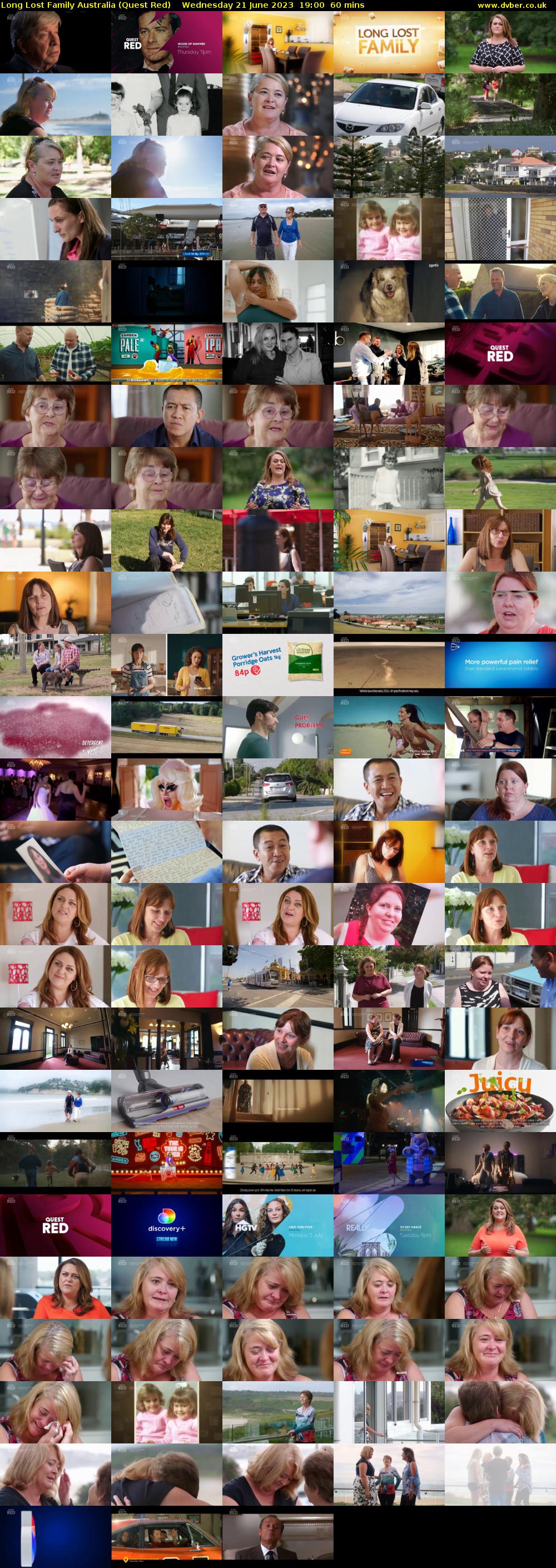 Long Lost Family Australia (Quest Red) Wednesday 21 June 2023 19:00 - 20:00
