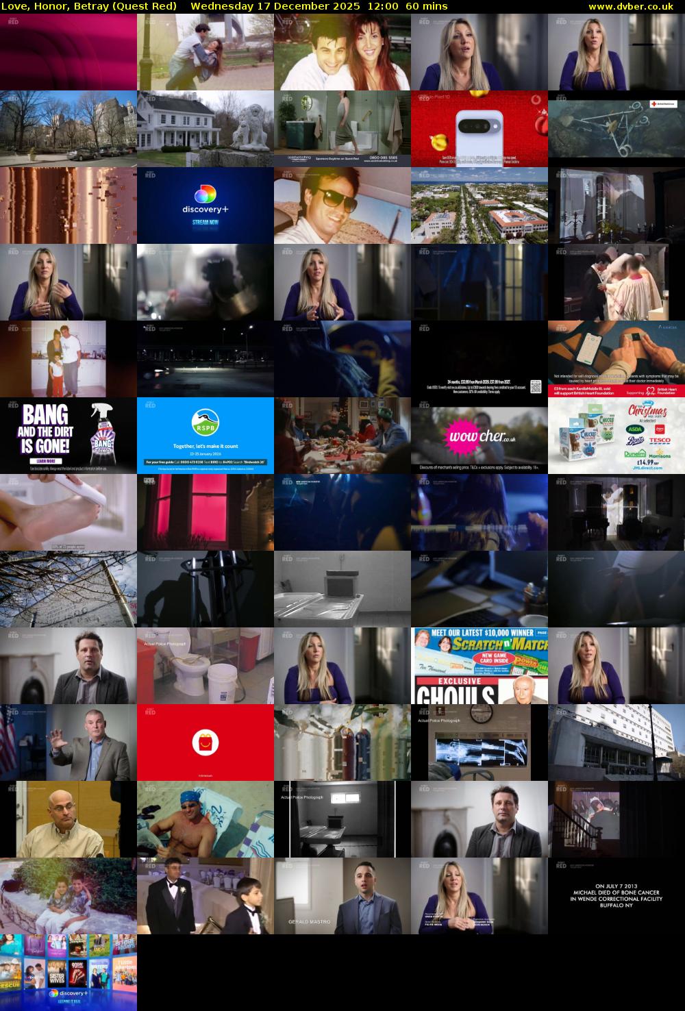 Love, Honor, Betray (Quest Red) Wednesday 17 December 2025 12:00 - 13:00