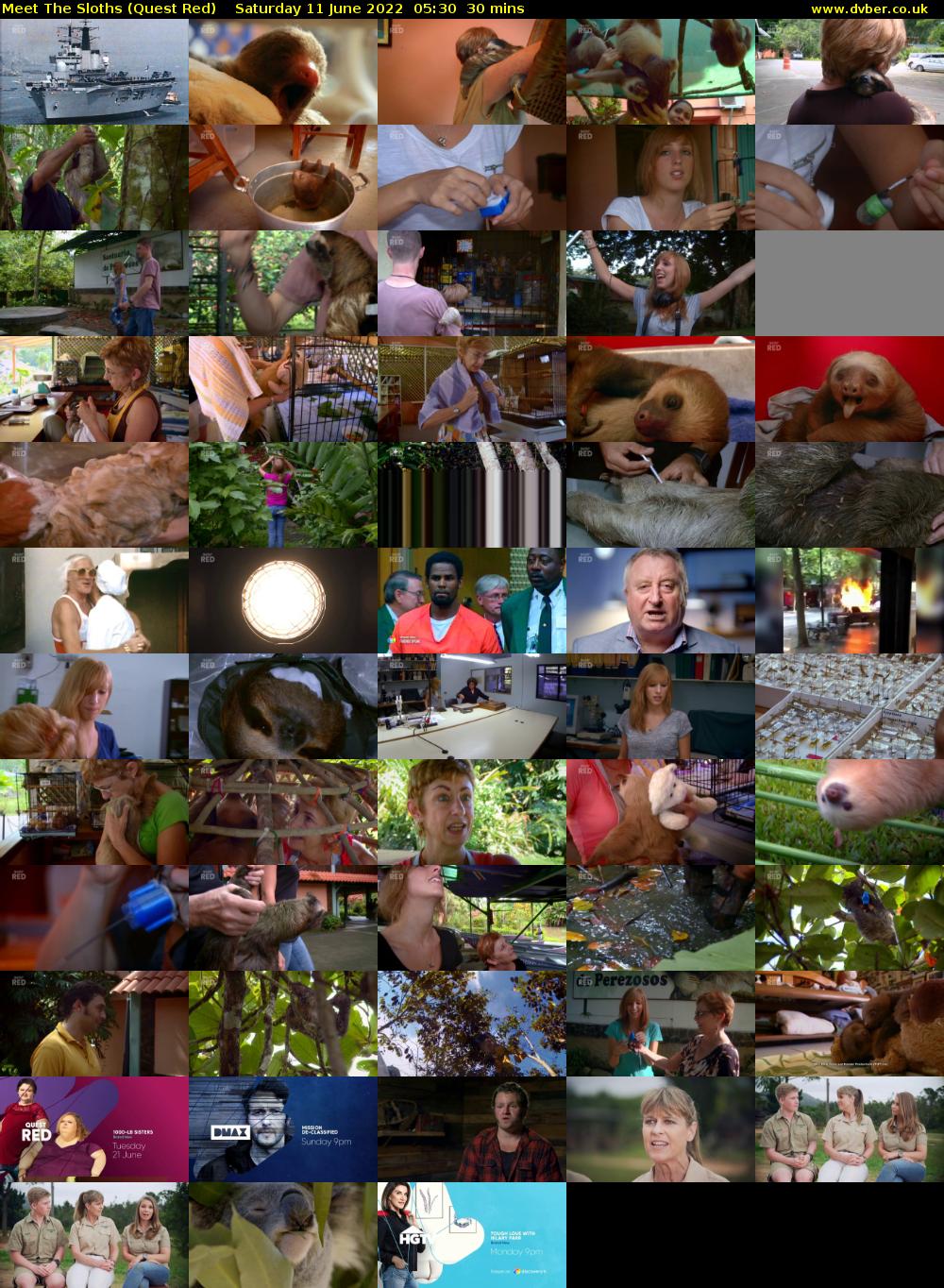 Meet The Sloths (Quest Red) Saturday 11 June 2022 05:30 - 06:00