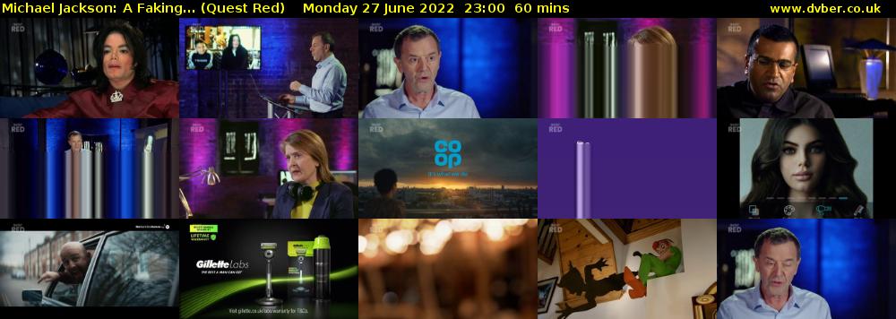Michael Jackson: A Faking... (Quest Red) Monday 27 June 2022 23:00 - 00:00
