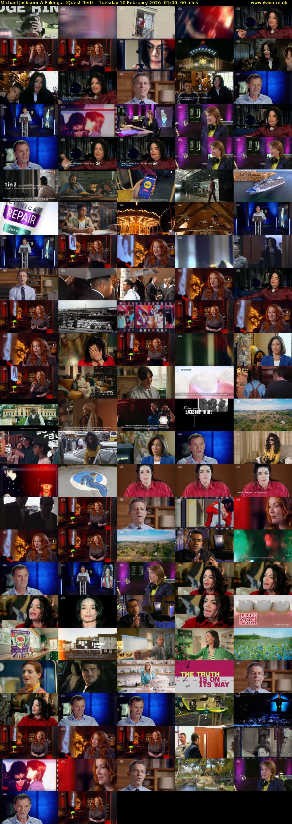 Michael Jackson: A Faking... (Quest Red) Tuesday 10 February 2026 01:00 - 02:00