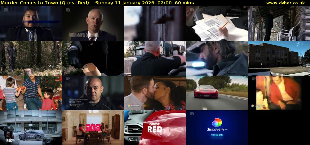 Murder Comes to Town (Quest Red) Sunday 11 January 2026 02:00 - 03:00
