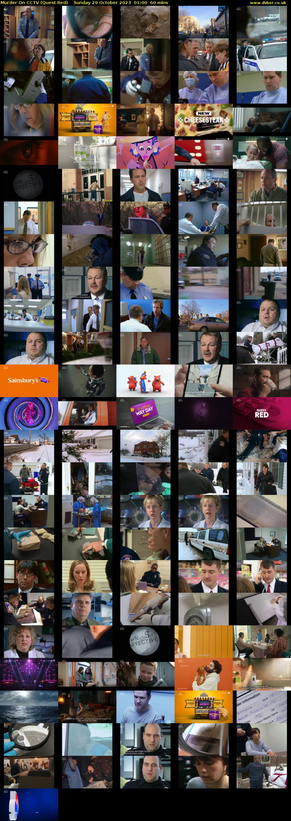 Murder On CCTV (Quest Red) Sunday 29 October 2023 01:00 - 02:00