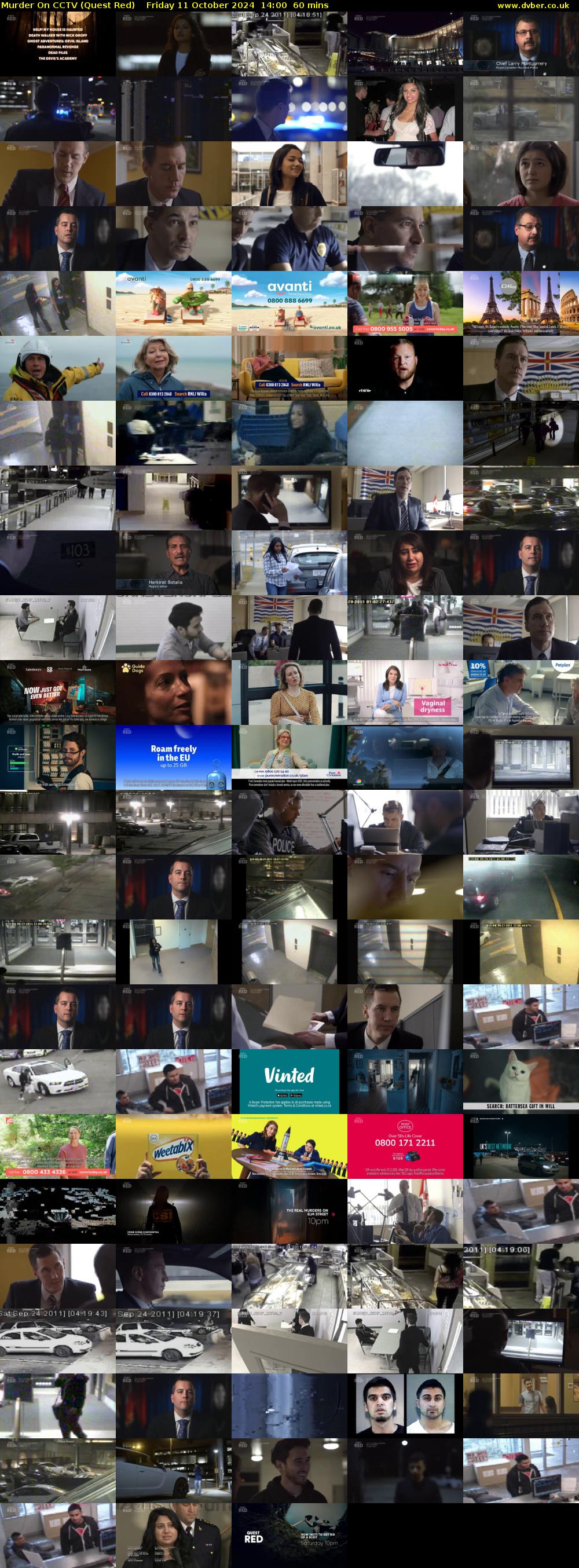 Murder On CCTV (Quest Red) Friday 11 October 2024 14:00 - 15:00
