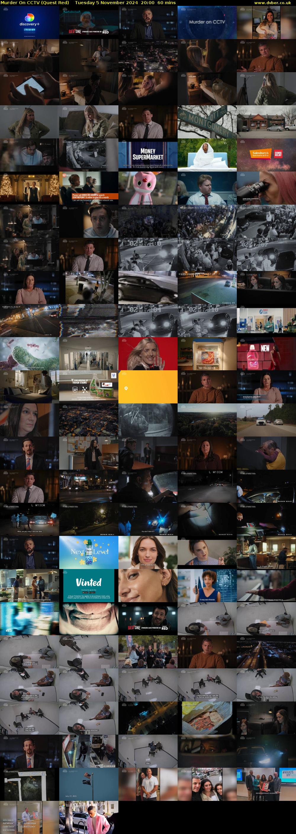 Murder On CCTV (Quest Red) Tuesday 5 November 2024 20:00 - 21:00