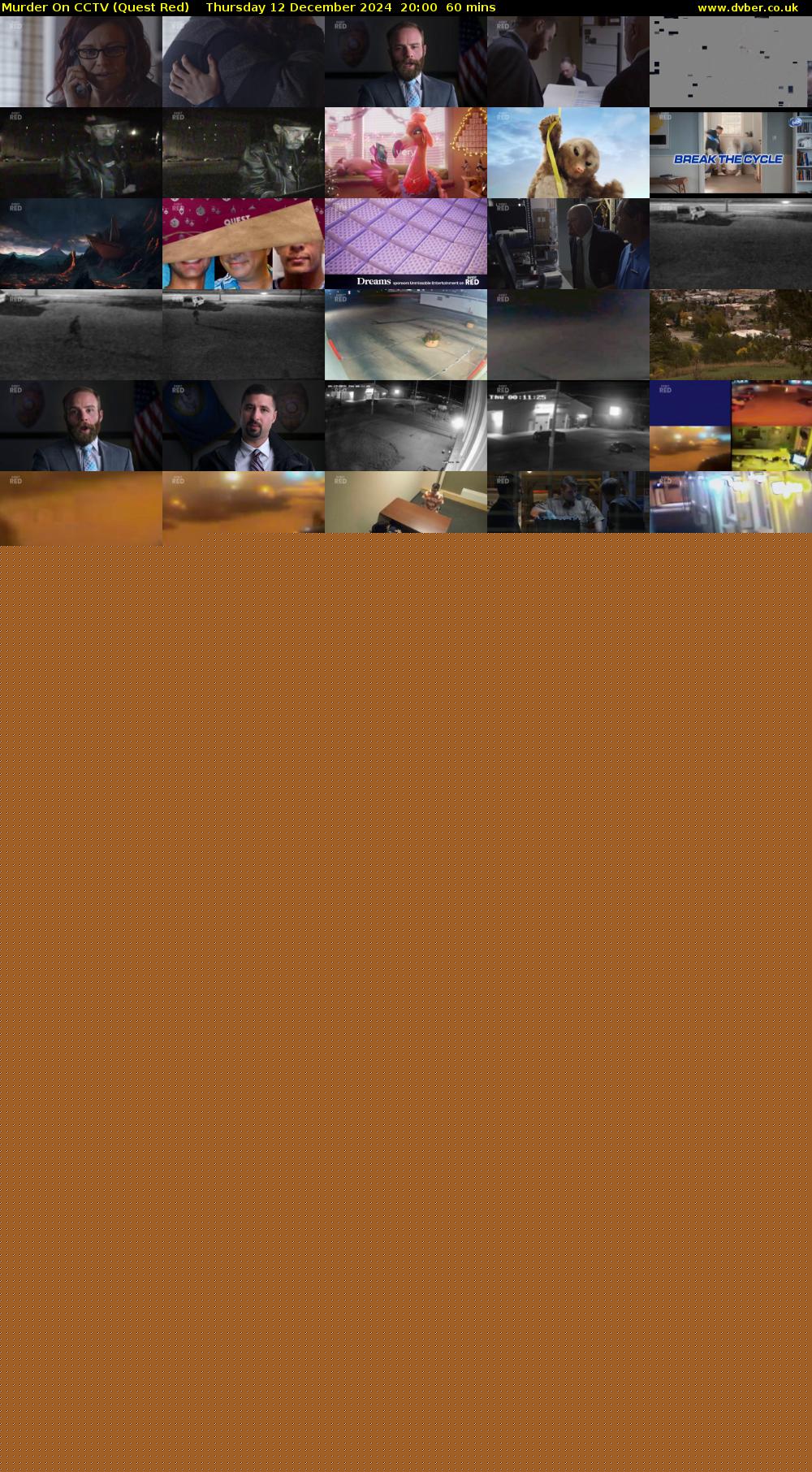 Murder On CCTV (Quest Red) Thursday 12 December 2024 20:00 - 21:00