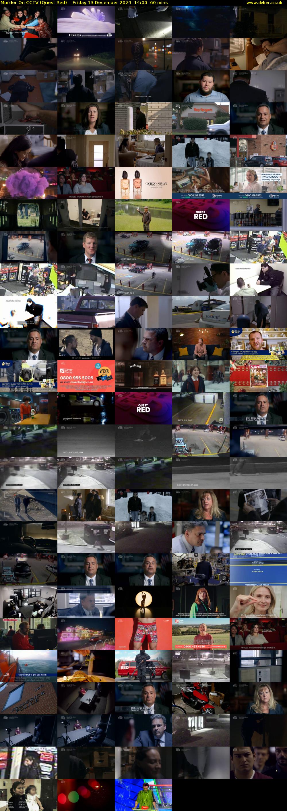 Murder On CCTV (Quest Red) Friday 13 December 2024 14:00 - 15:00