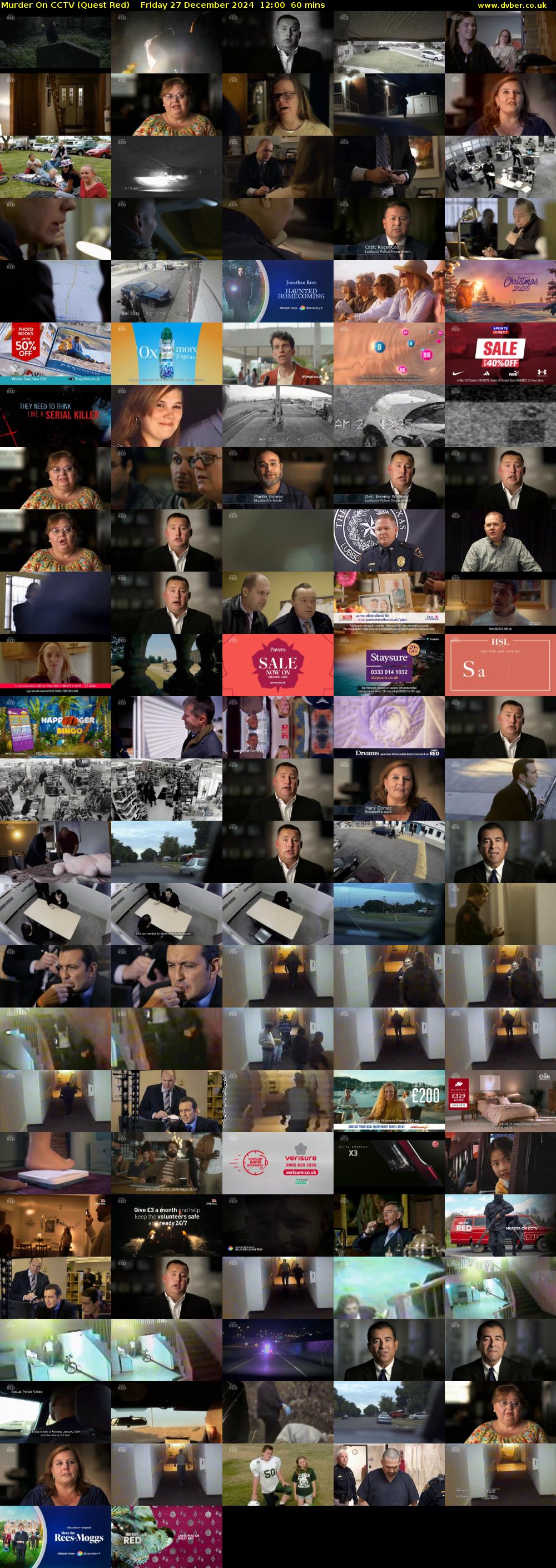 Murder On CCTV (Quest Red) Friday 27 December 2024 12:00 - 13:00