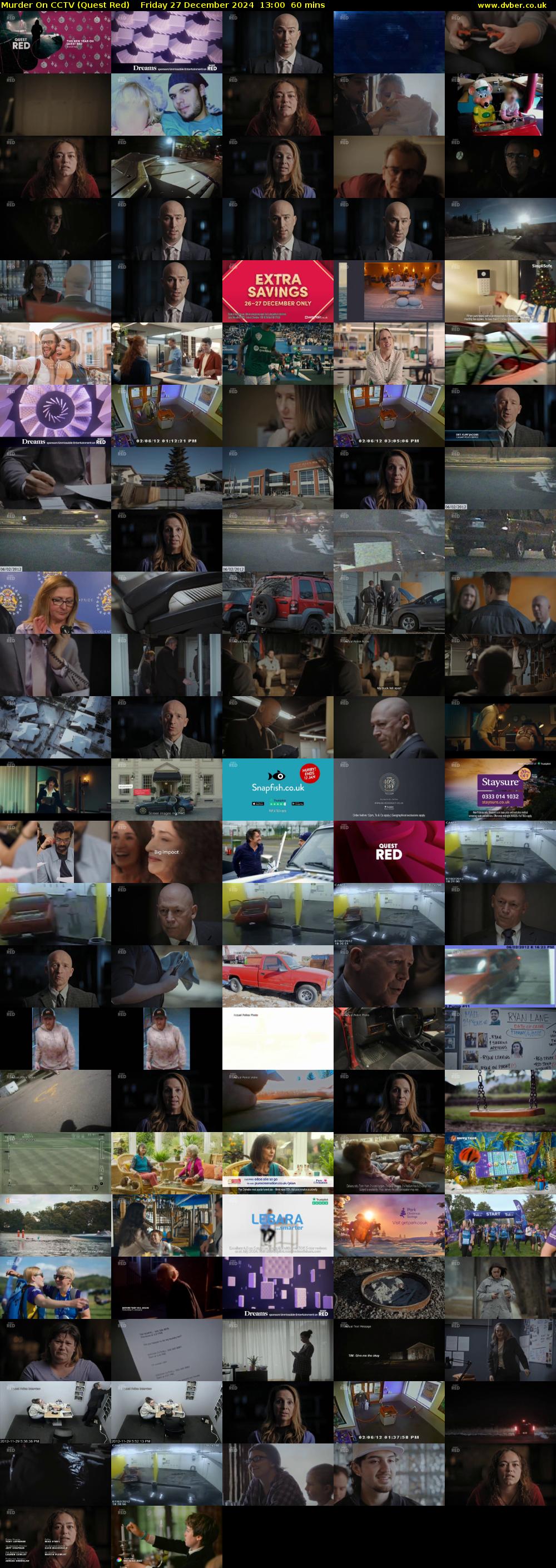 Murder On CCTV (Quest Red) Friday 27 December 2024 13:00 - 14:00