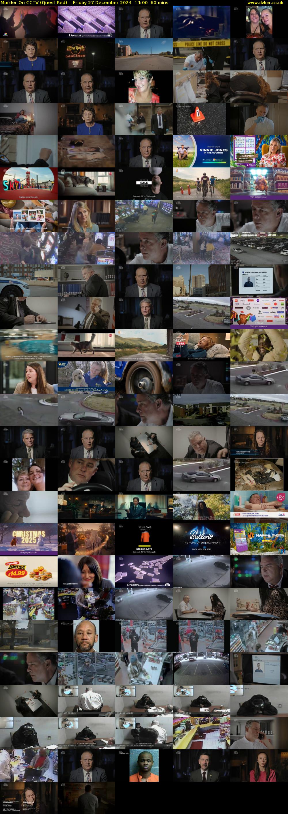 Murder On CCTV (Quest Red) Friday 27 December 2024 14:00 - 15:00