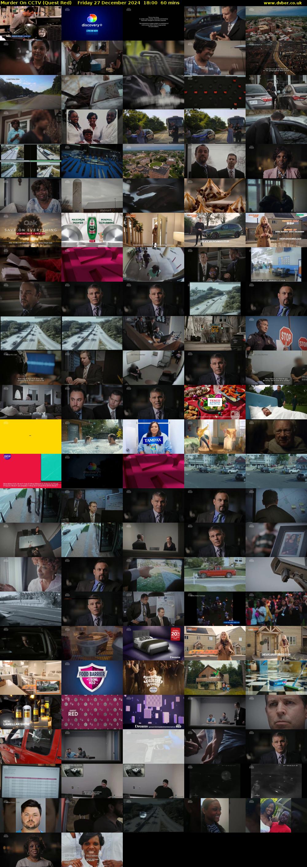Murder On CCTV (Quest Red) Friday 27 December 2024 18:00 - 19:00