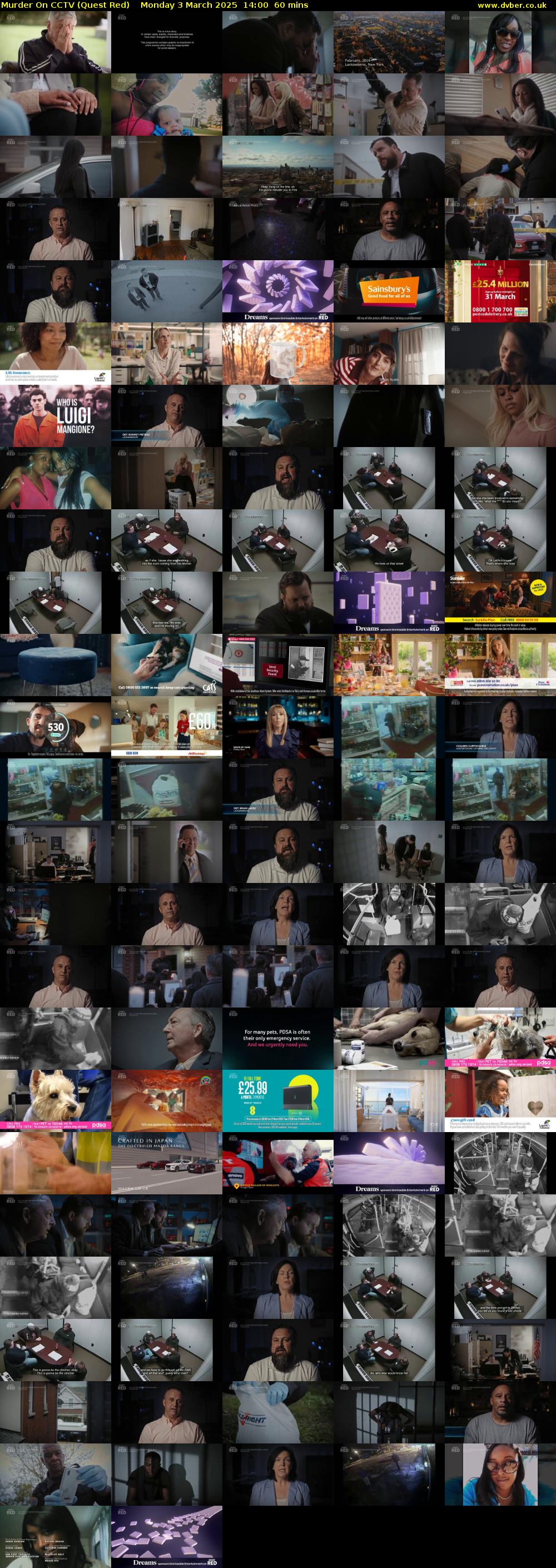 Murder On CCTV (Quest Red) Monday 3 March 2025 14:00 - 15:00