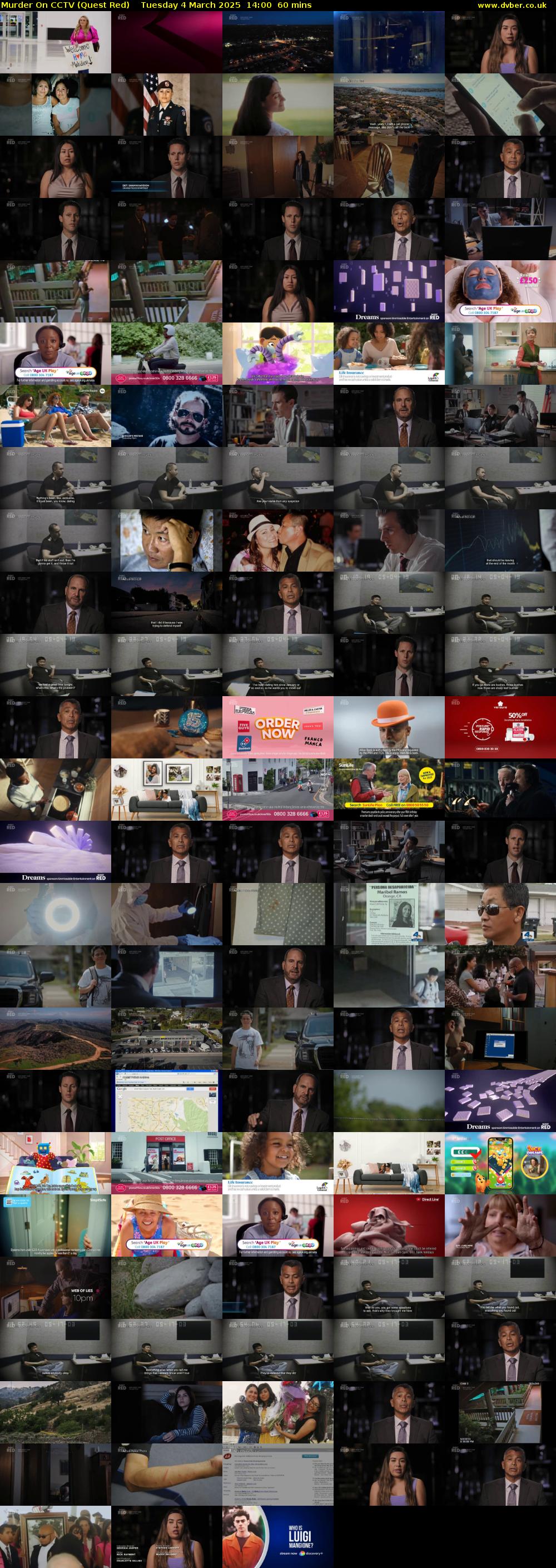 Murder On CCTV (Quest Red) Tuesday 4 March 2025 14:00 - 15:00