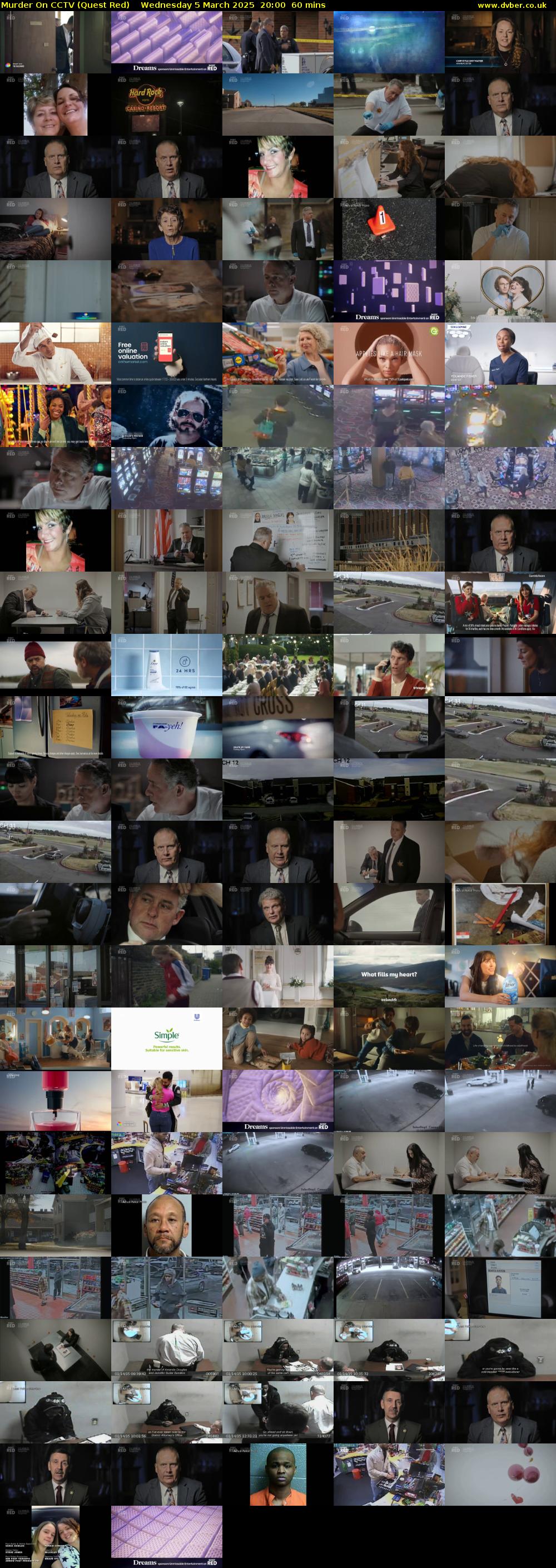 Murder On CCTV (Quest Red) Wednesday 5 March 2025 20:00 - 21:00
