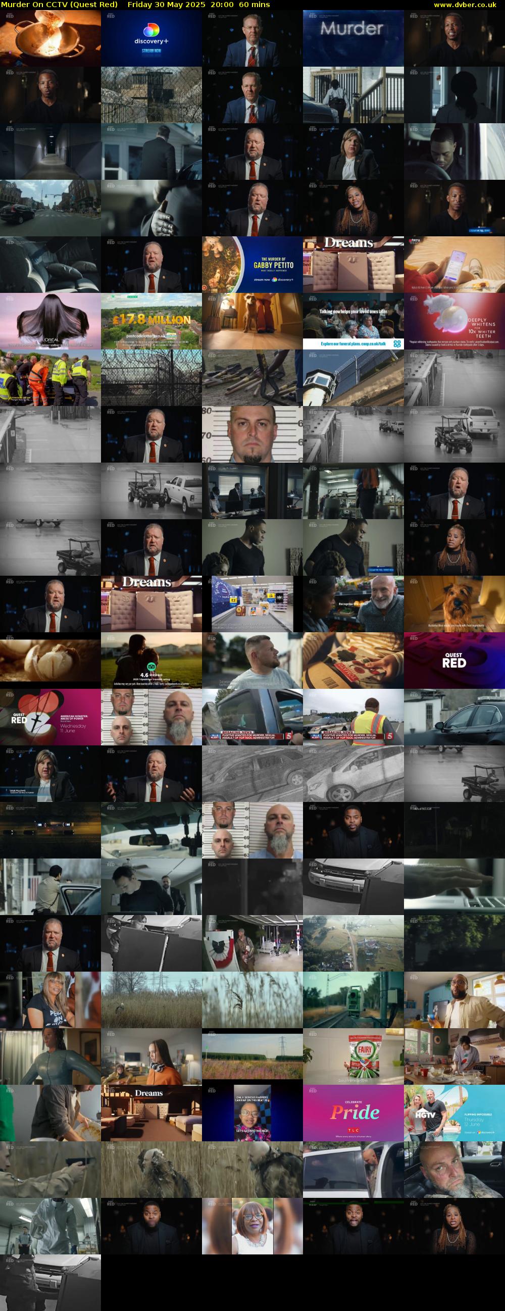 Murder On CCTV (Quest Red) Friday 30 May 2025 20:00 - 21:00
