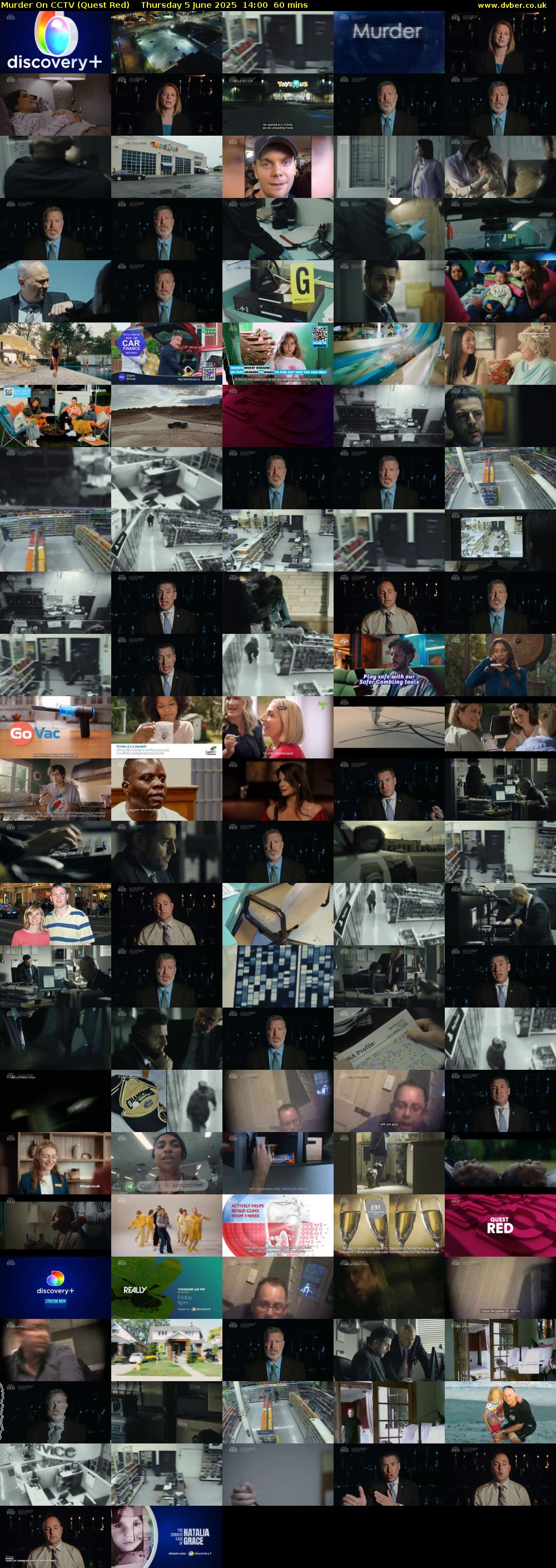 Murder On CCTV (Quest Red) Thursday 5 June 2025 14:00 - 15:00
