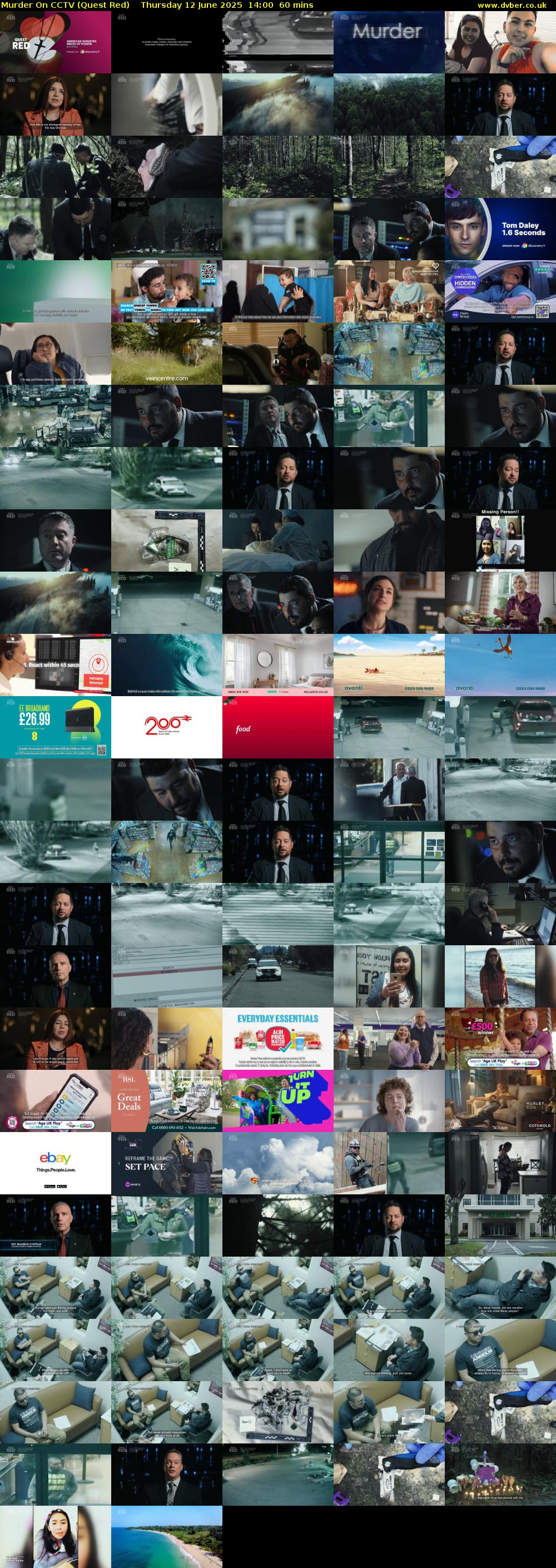 Murder On CCTV (Quest Red) Thursday 12 June 2025 14:00 - 15:00
