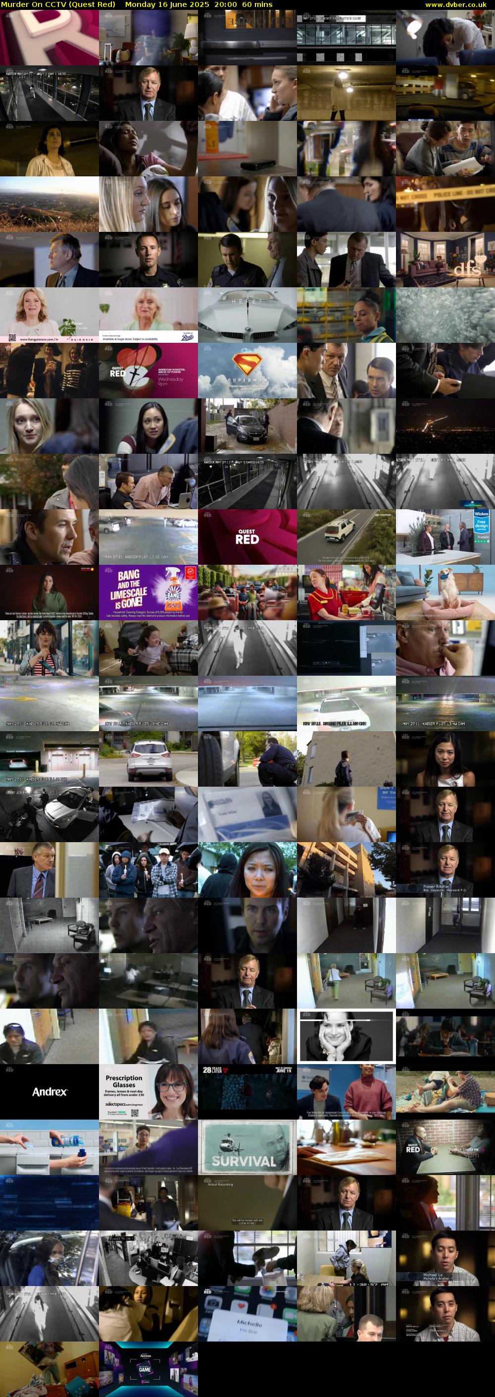 Murder On CCTV (Quest Red) Monday 16 June 2025 20:00 - 21:00