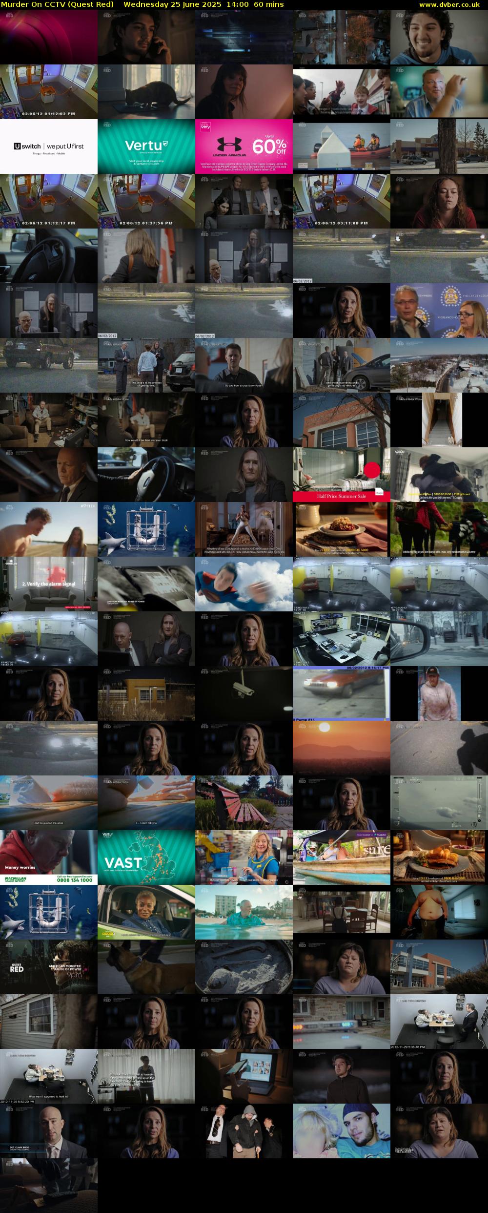 Murder On CCTV (Quest Red) Wednesday 25 June 2025 14:00 - 15:00