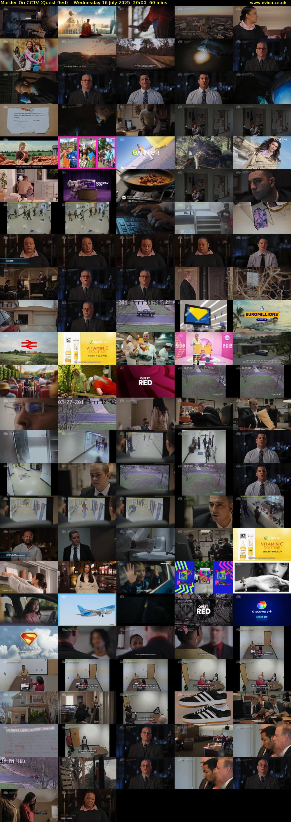 Murder On CCTV (Quest Red) Wednesday 16 July 2025 20:00 - 21:00
