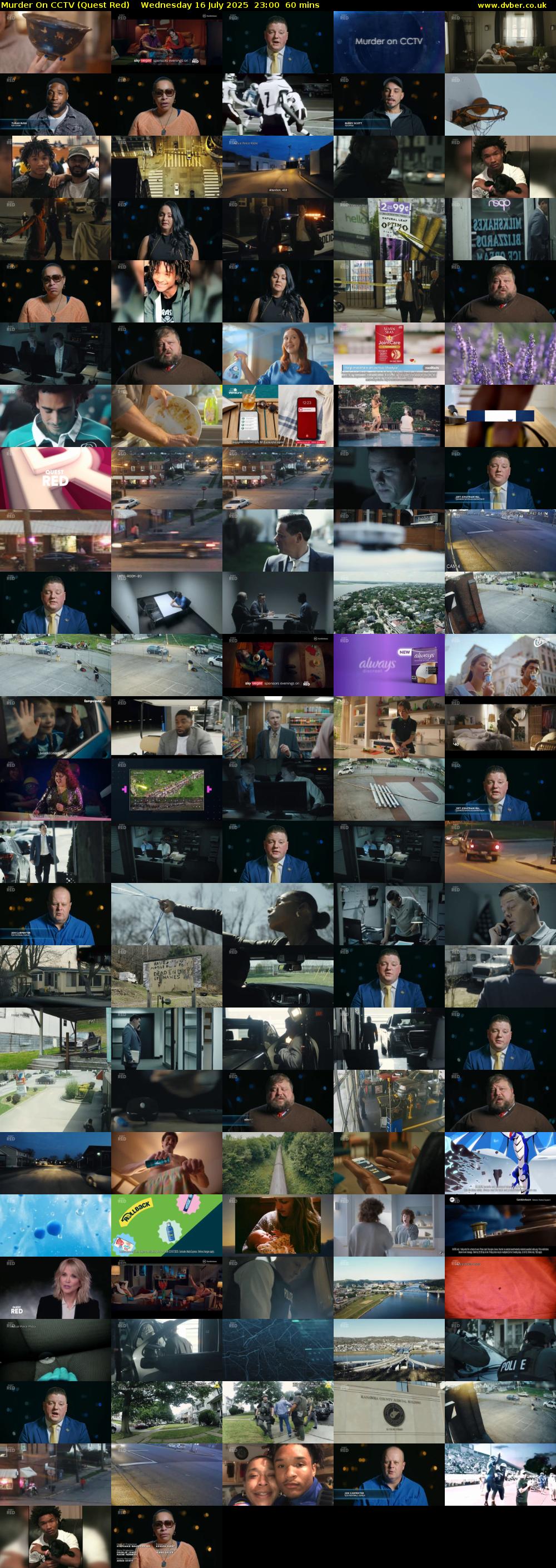 Murder On CCTV (Quest Red) Wednesday 16 July 2025 23:00 - 00:00