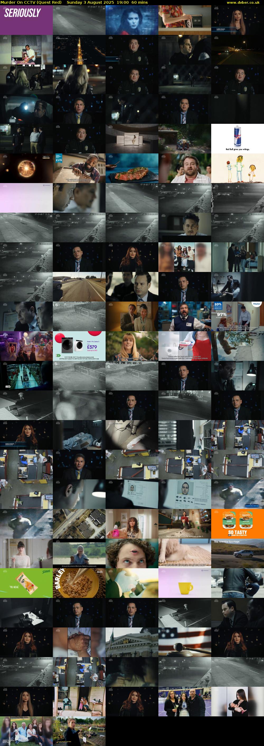 Murder On CCTV (Quest Red) Sunday 3 August 2025 19:00 - 20:00