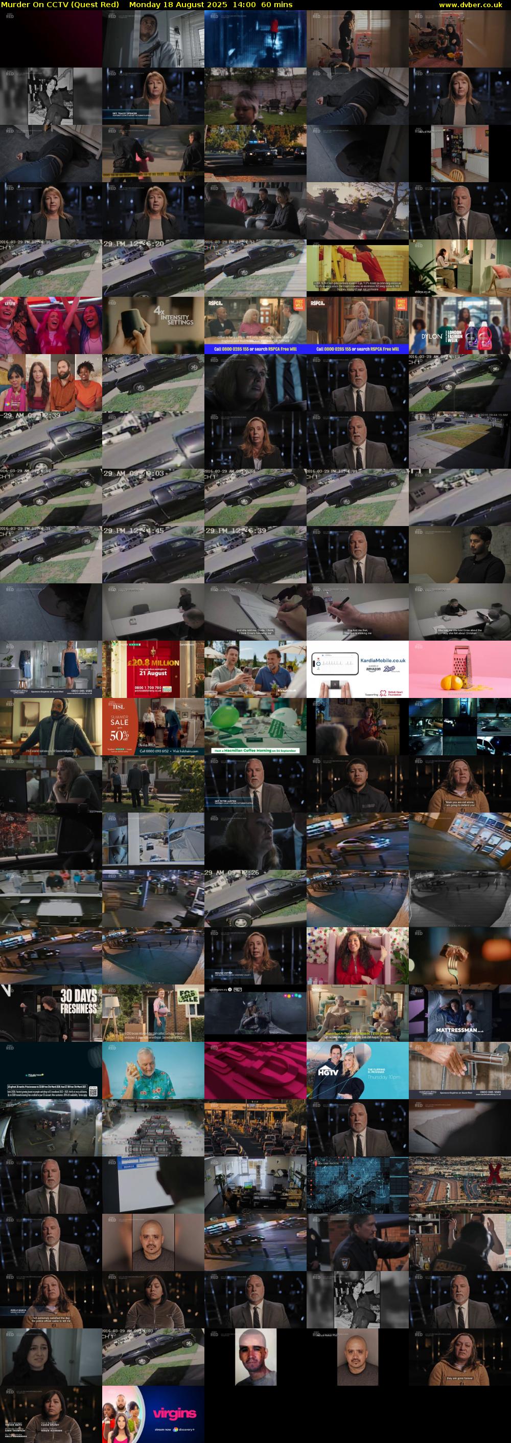 Murder On CCTV (Quest Red) Monday 18 August 2025 14:00 - 15:00