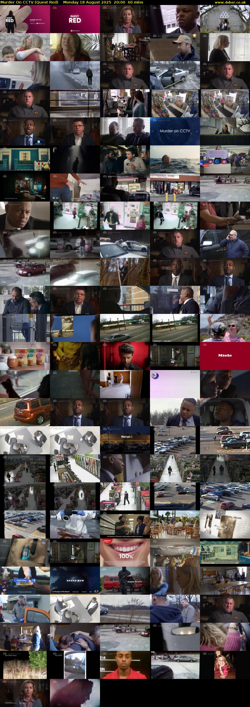 Murder On CCTV (Quest Red) Monday 18 August 2025 20:00 - 21:00