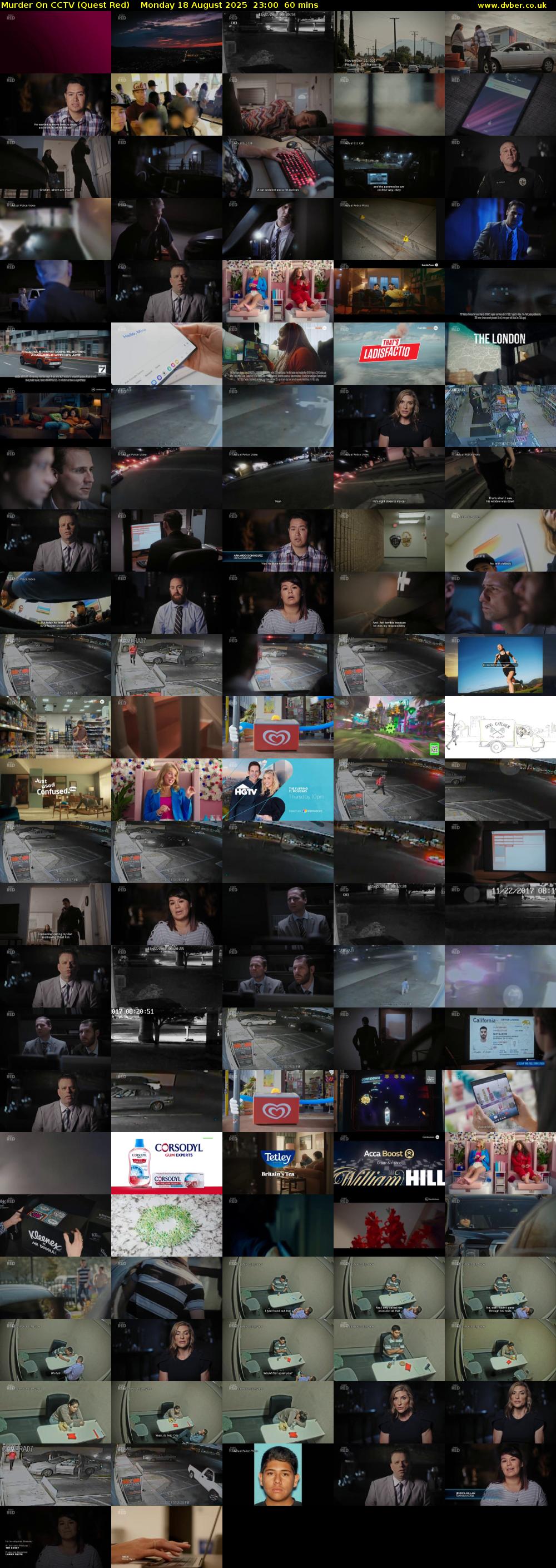 Murder On CCTV (Quest Red) Monday 18 August 2025 23:00 - 00:00