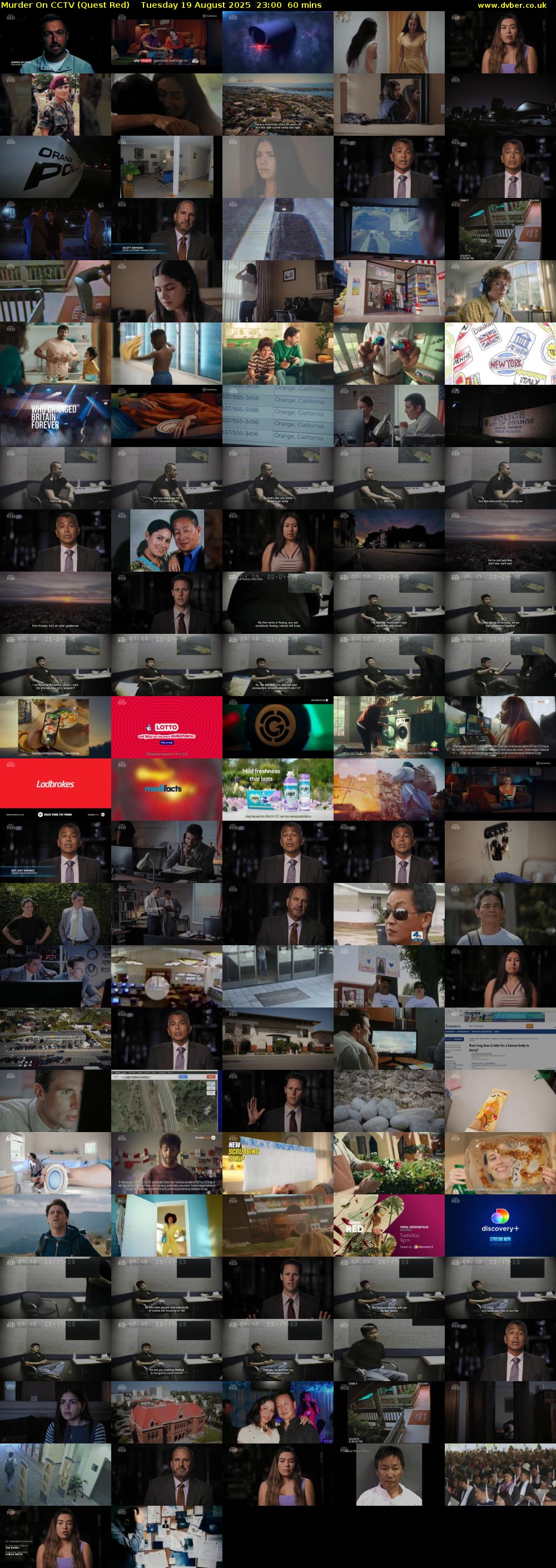 Murder On CCTV (Quest Red) Tuesday 19 August 2025 23:00 - 00:00