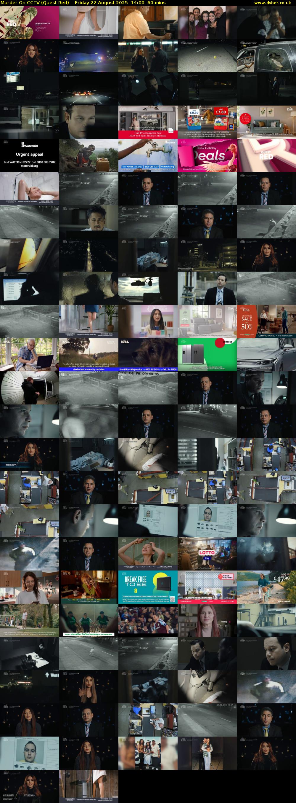 Murder On CCTV (Quest Red) Friday 22 August 2025 14:00 - 15:00