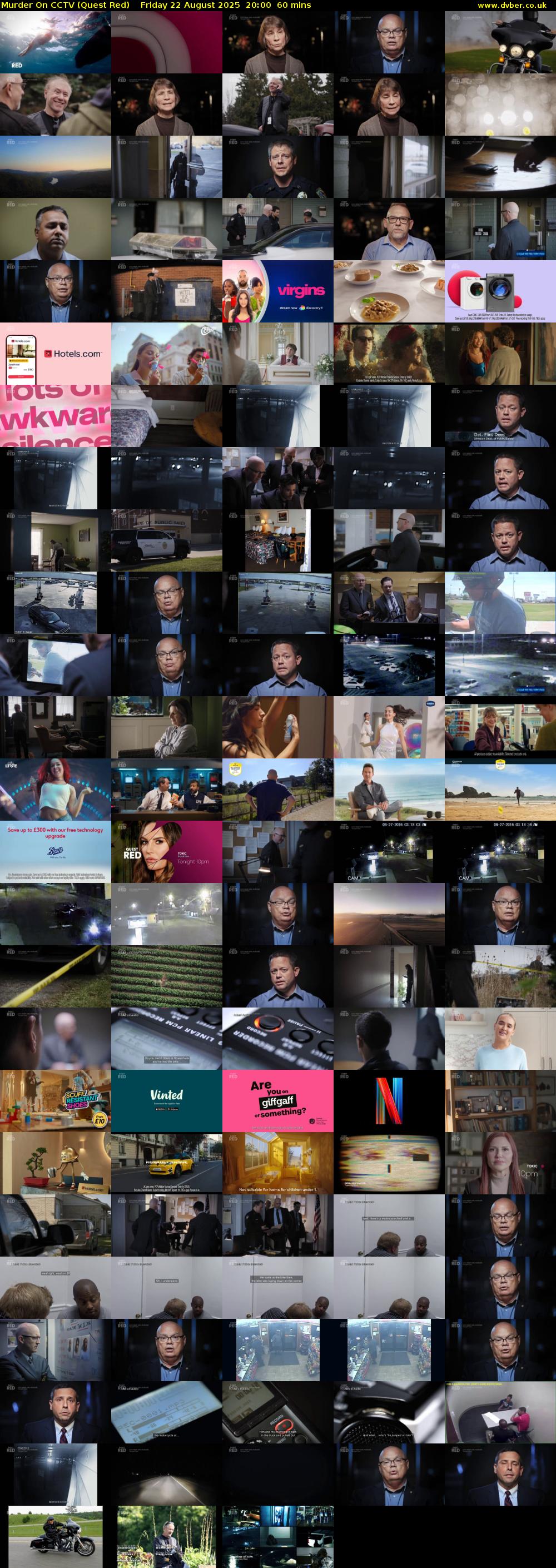 Murder On CCTV (Quest Red) Friday 22 August 2025 20:00 - 21:00