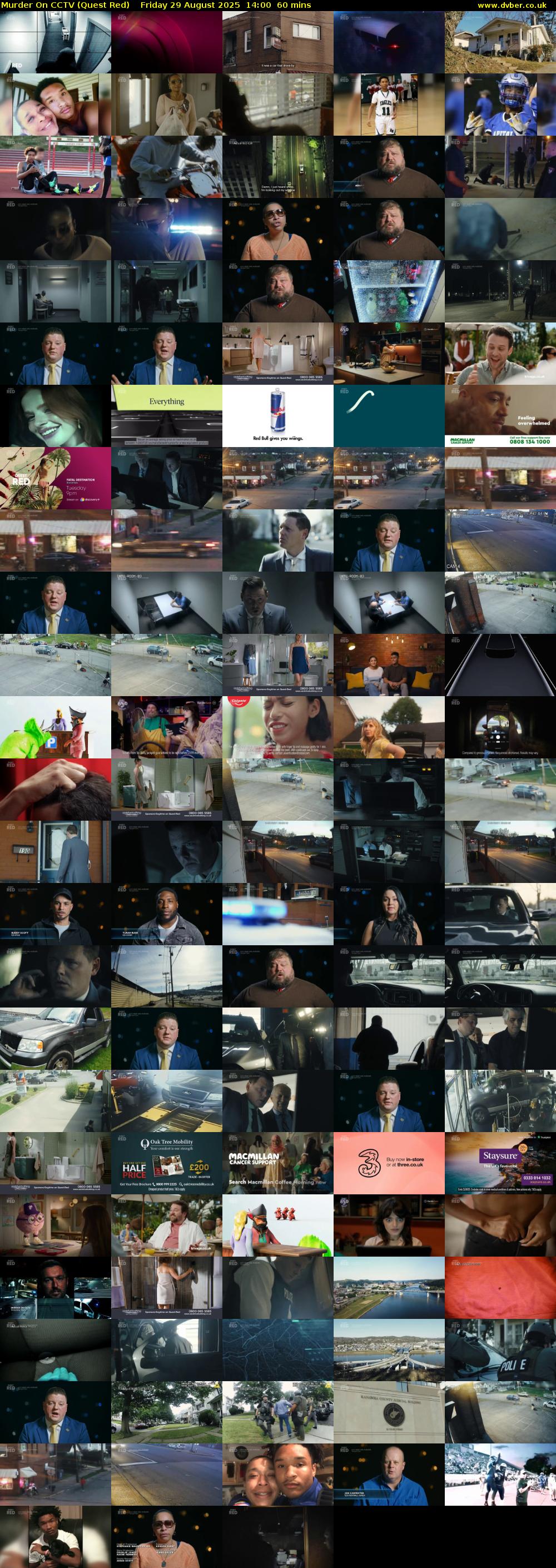 Murder On CCTV (Quest Red) Friday 29 August 2025 14:00 - 15:00