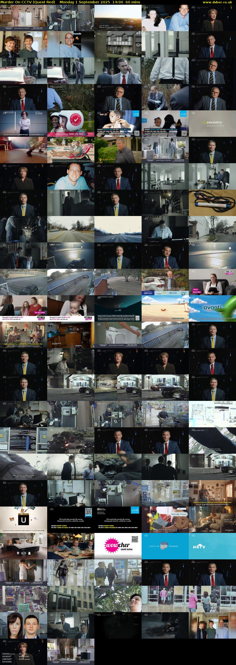 Murder On CCTV (Quest Red) Monday 1 September 2025 14:00 - 15:00