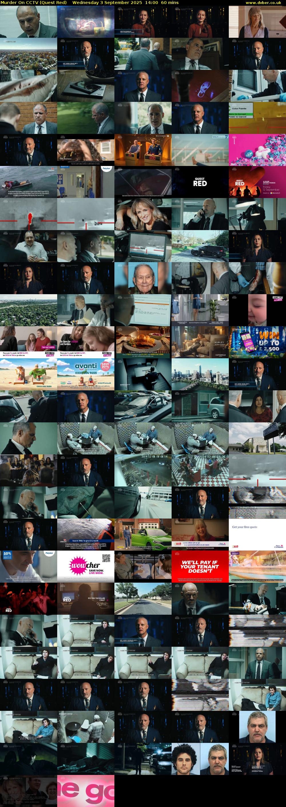 Murder On CCTV (Quest Red) Wednesday 3 September 2025 14:00 - 15:00