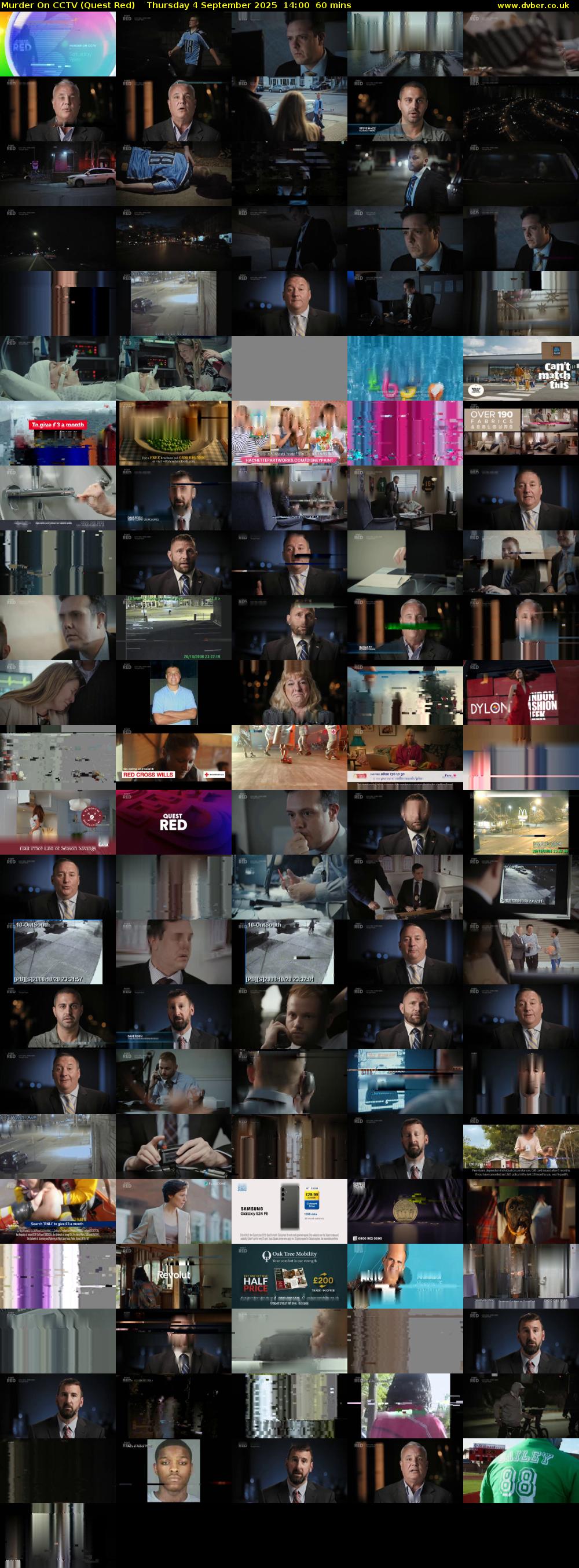 Murder On CCTV (Quest Red) Thursday 4 September 2025 14:00 - 15:00