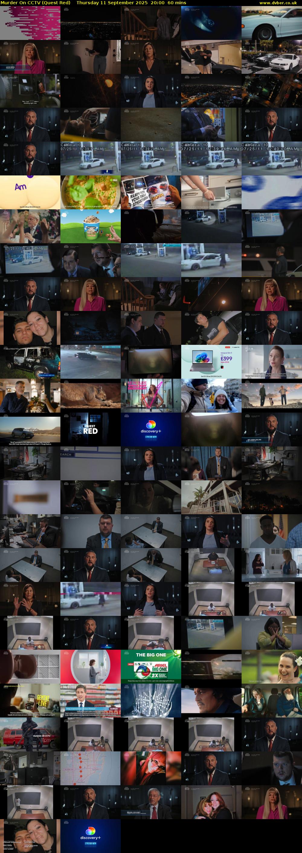 Murder On CCTV (Quest Red) Thursday 11 September 2025 20:00 - 21:00