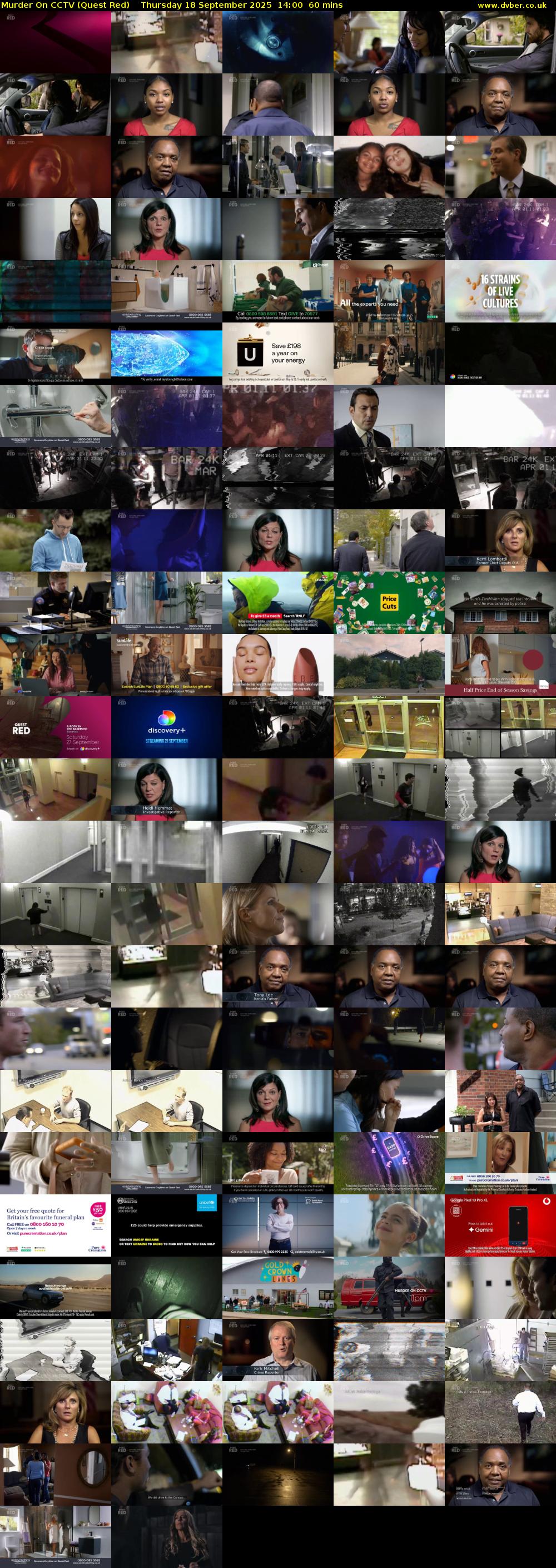 Murder On CCTV (Quest Red) Thursday 18 September 2025 14:00 - 15:00