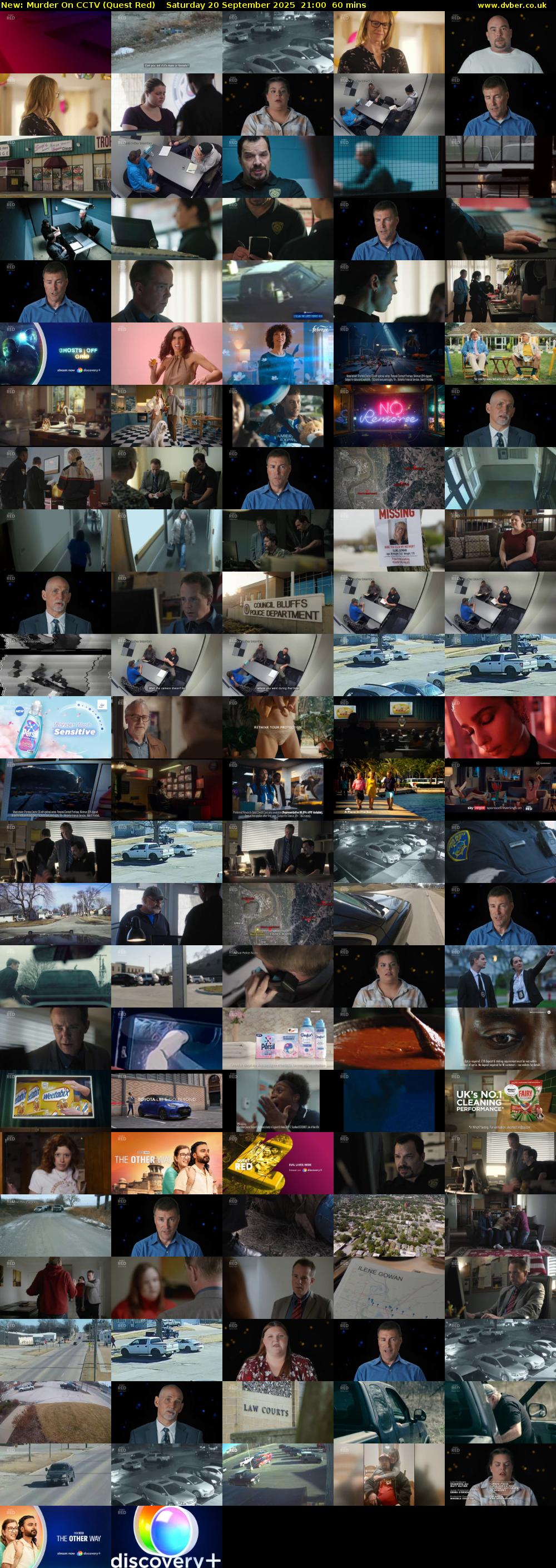 Murder On CCTV (Quest Red) Saturday 20 September 2025 21:00 - 22:00
