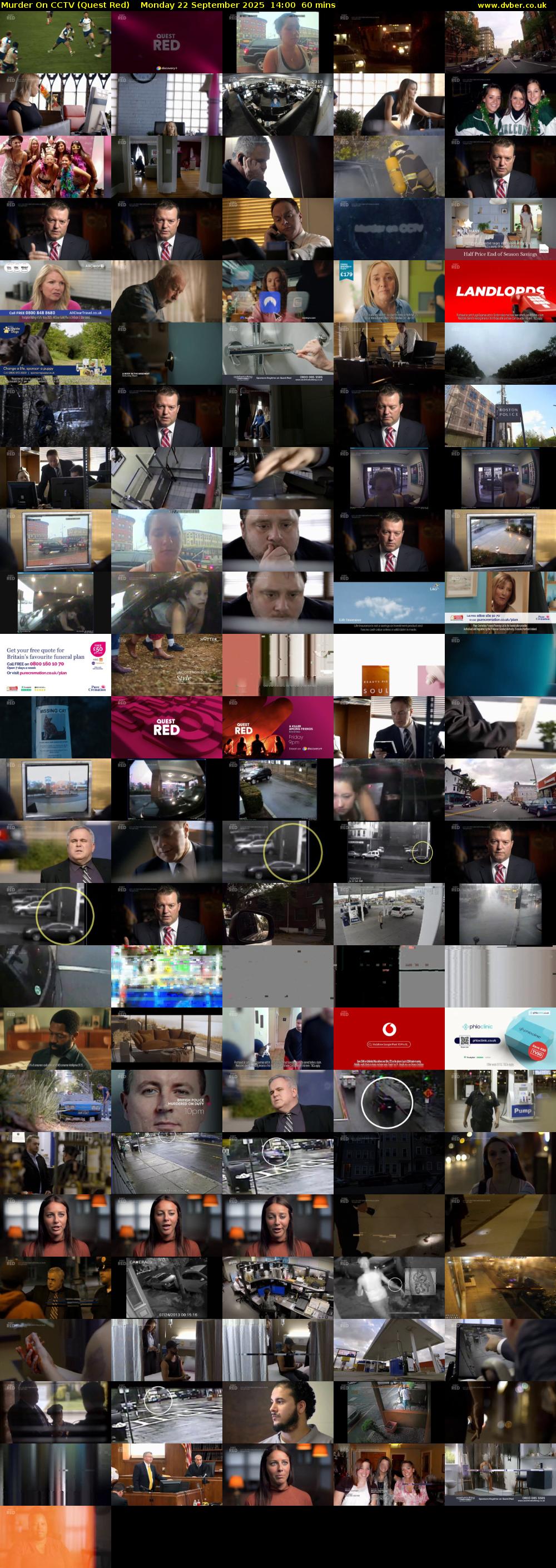 Murder On CCTV (Quest Red) Monday 22 September 2025 14:00 - 15:00