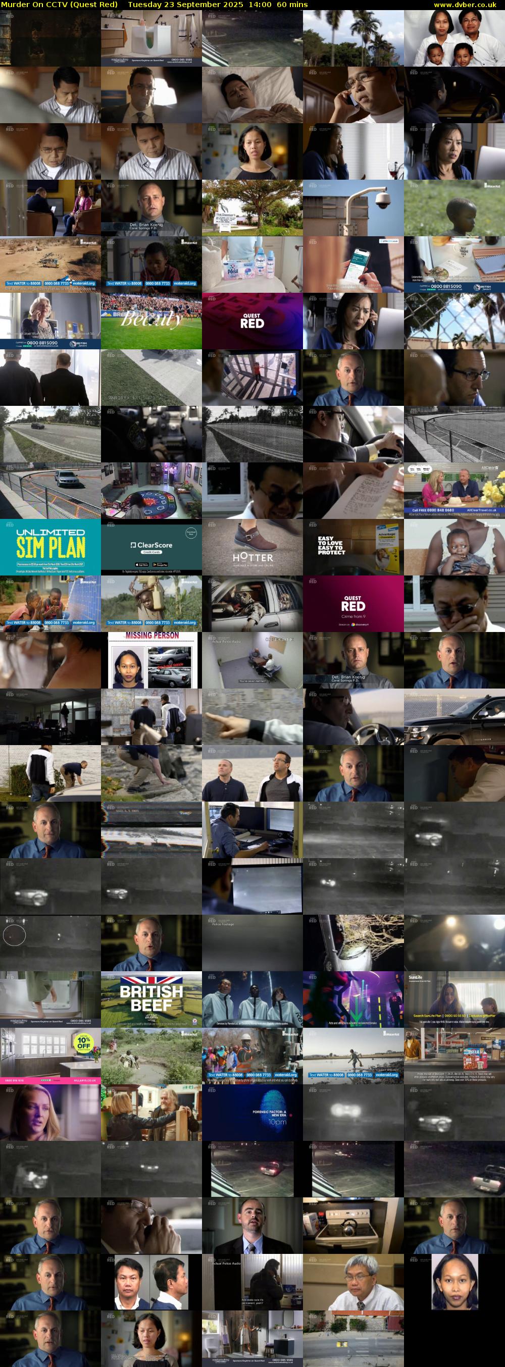 Murder On CCTV (Quest Red) Tuesday 23 September 2025 14:00 - 15:00