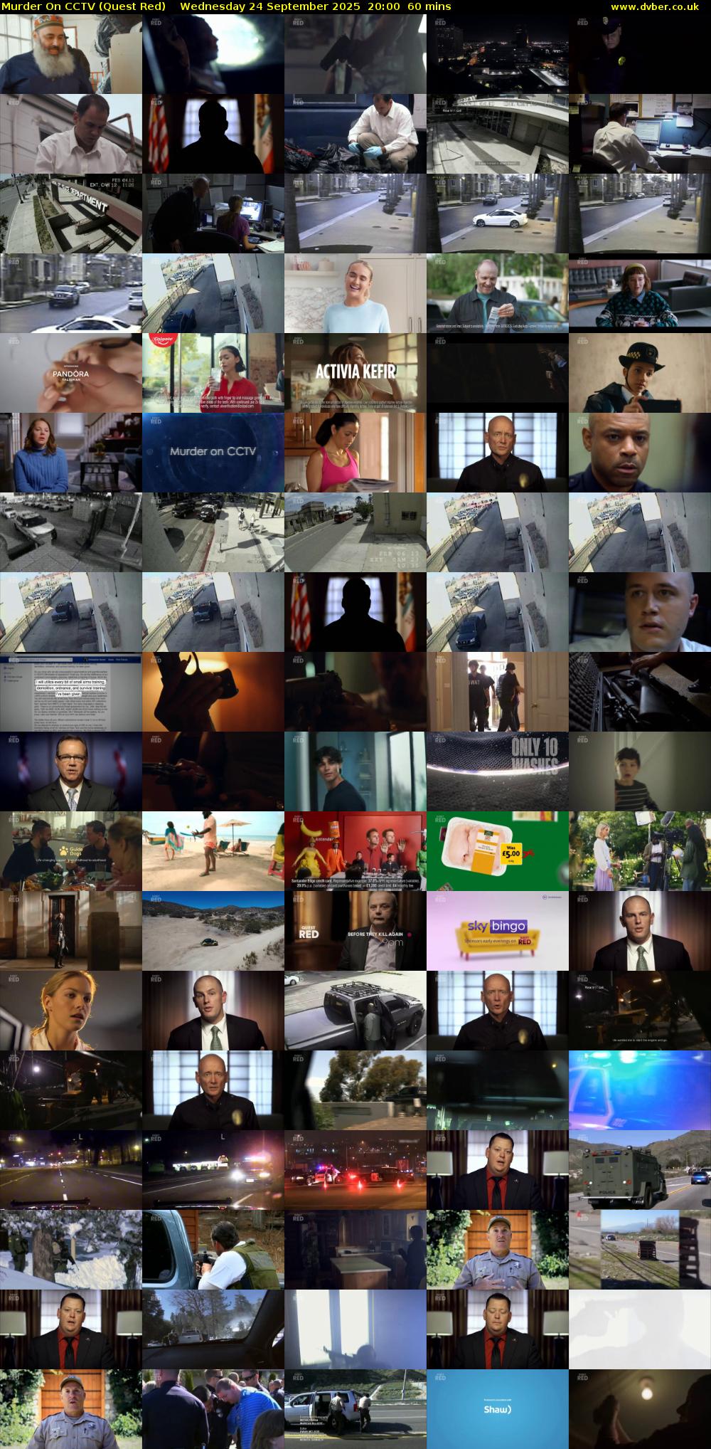 Murder On CCTV (Quest Red) Wednesday 24 September 2025 20:00 - 21:00