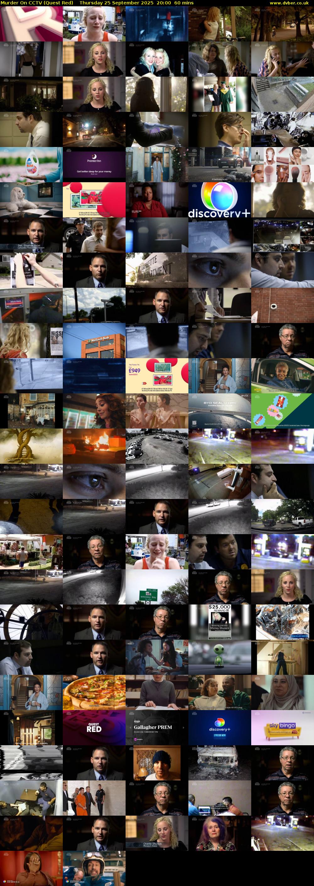 Murder On CCTV (Quest Red) Thursday 25 September 2025 20:00 - 21:00