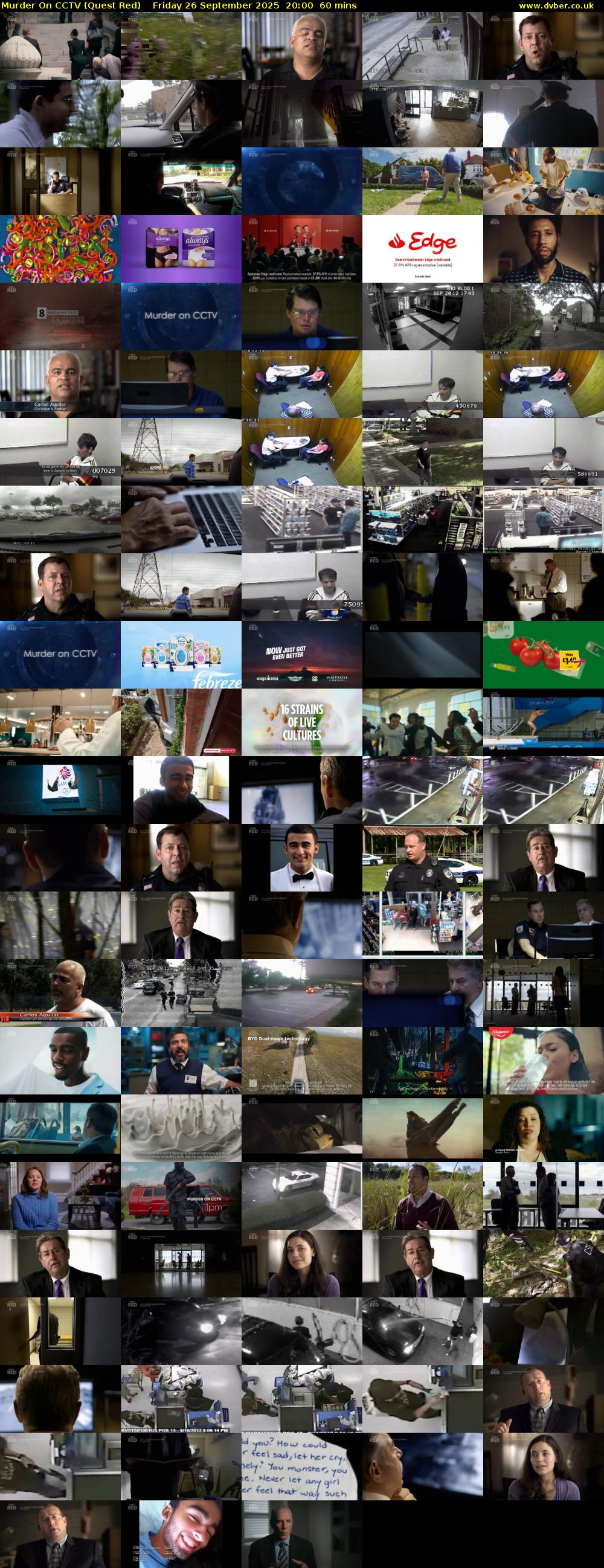 Murder On CCTV (Quest Red) Friday 26 September 2025 20:00 - 21:00
