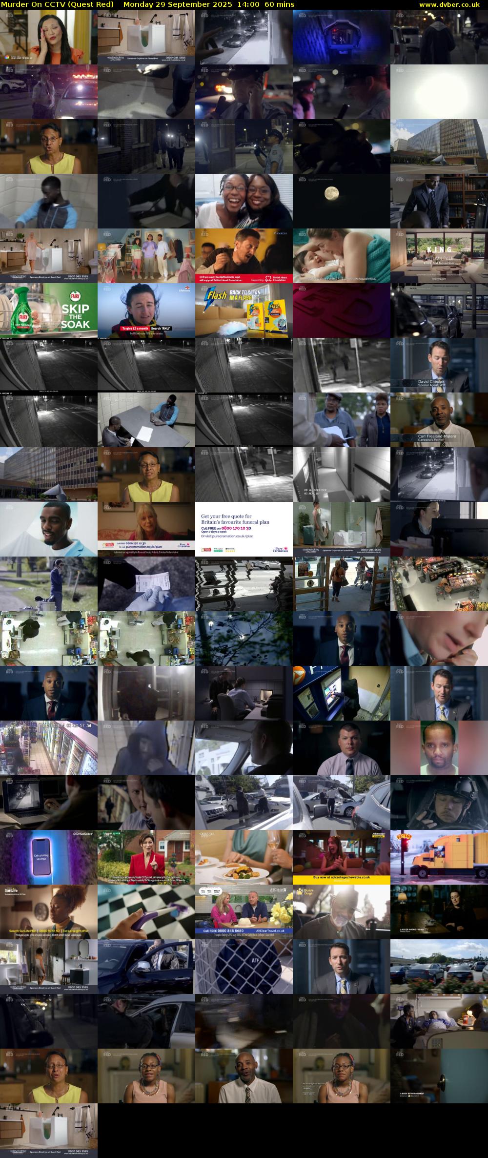 Murder On CCTV (Quest Red) Monday 29 September 2025 14:00 - 15:00