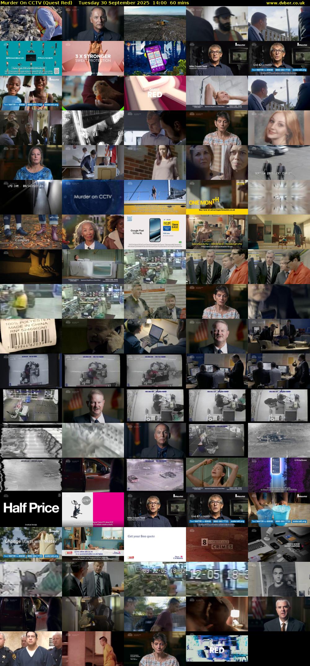 Murder On CCTV (Quest Red) Tuesday 30 September 2025 14:00 - 15:00