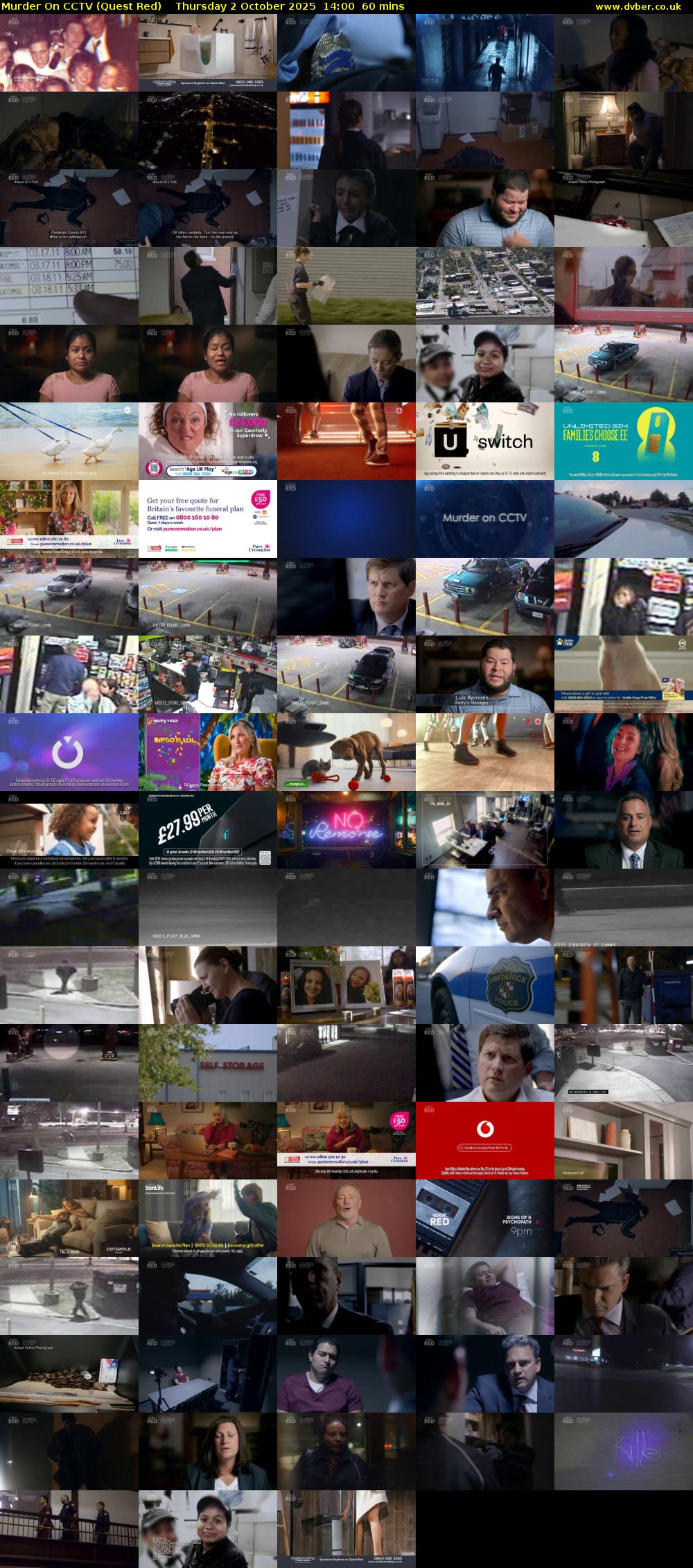 Murder On CCTV (Quest Red) Thursday 2 October 2025 14:00 - 15:00