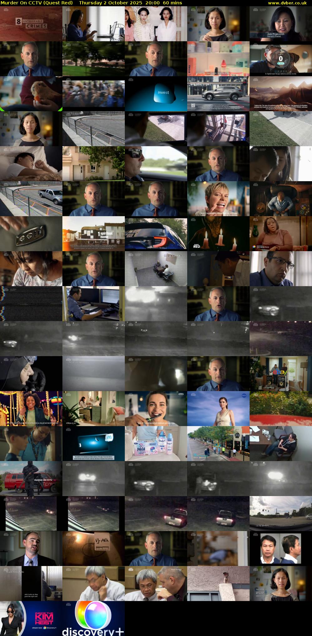 Murder On CCTV (Quest Red) Thursday 2 October 2025 20:00 - 21:00
